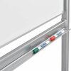 Global Industrial Reversible Rolling Magnetic Dry Erase Porcelain Whiteboard, 96W x 48H Board B1854285P